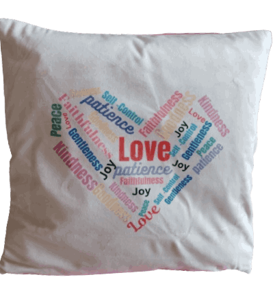 Printed Cushion (The Fruits of the Spirit)