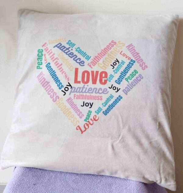 Printed Cushion (The Fruits of the Spirit)