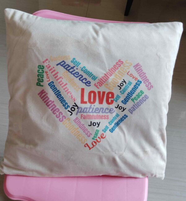 Printed Cushion (The Fruits of the Spirit)
